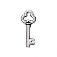 22mm TierraCast Key Charms - Antique Silver - Pack of 2