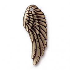 28mm TierraCast Wing Drop - Brass Oxide - Each