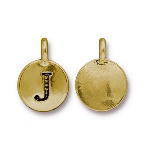 11x16mm TierraCast Letter Charms - J - Antique Gold - Each 11x16mm TierraCast Letter Charms - J - Antique Gold - Each