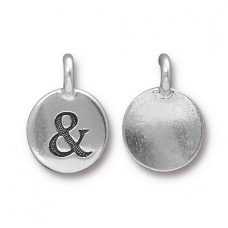 11x16mm TierraCast Letter Charms - Ampersand - Antique Silver