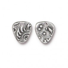 10x9mm TierraCast Jardin Triangle Drops - Antique Pewter - Pack of 2