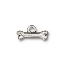 7.5x16mm TierraCast Bone Charm - Antique Silver - Pack of 2