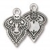 15x23mm TierraCast Mehndi Charm - Antique Silver - Pack of 2