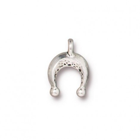 13.5mm TierraCast Mini Naja Charm - Antique Silver - Pack of 2
