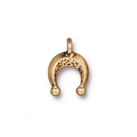 13.5mm TierraCast Mini Naja Charm - Antique Gold - Pack of 2