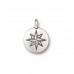 14.5mm TierraCast Mini North Star Charm - Antique Fine Silver Plated - Pack of 2