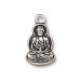 21mm TierraCast Buddha Charm - Antique Fine Silver Plated - Each