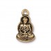 21mm TierraCast Buddha Charm - Antique 22K Gold Plated - Each