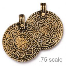 31x26mm TierraCast 8 Fold Path Pendant - Antique 22K Gold Plated - Each