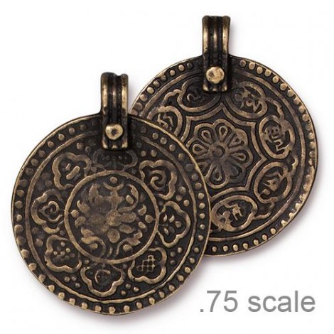 31x26mm TierraCast 8 Fold Path Pendant - Brass Oxide - Each