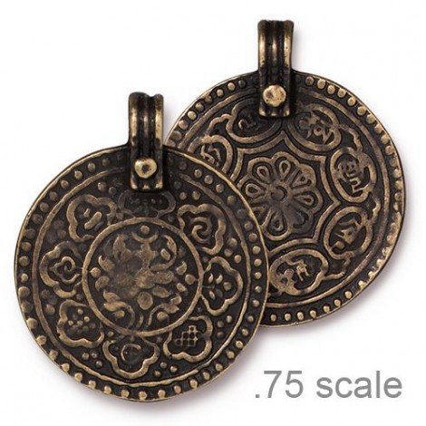 31x26mm TierraCast 8 Fold Path Pendant - Brass Oxide