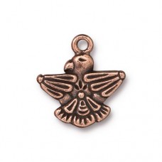 19mm TierraCast Thunderbird Charm - Antique Copper Plated - Each