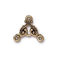 15x17mm TierraCast Empire Link Charm - Brass Oxide - Pack of 2