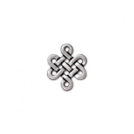 11x9mm TierraCast Small Eternity Knot Celtic Charm/Link - Antique Silver