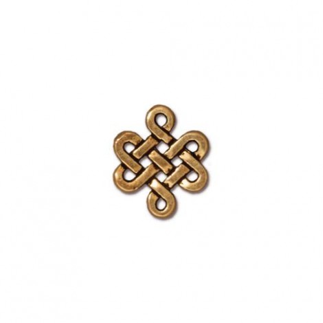 11x9mm TierraCast Small Eternity Knot Celtic Charm/Link - Antique Gold