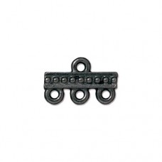 15mm TierraCast 3-1 Beaded Link - Black Oxide - Pack of 2
