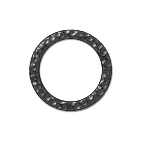 19mm TierraCast Large Hammertone Ring Links - Black Oxide
