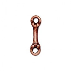 18mm TierraCast Bone Link Bar - Antique Copper Plated - Pack of 2