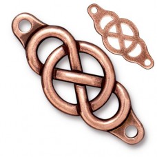 35x15mm TierraCast Celtic Infinity Focal Centrepieces - Antique Copper - Each