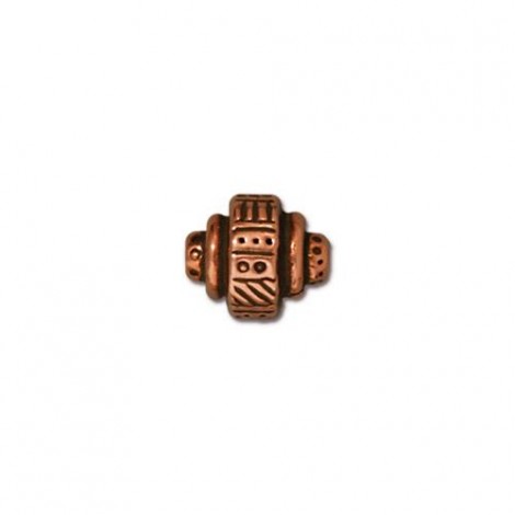 9x7mm TierraCast Ant Copper Ethnic Barrel Beads - Pack of 2 9x7mm TierraCast Ant Copper Ethnic Barrel Beads - Pack of 2