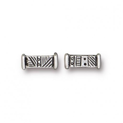 9mm TierraCast Ethnic Short Spacer Beads - Antique Silver - Pack of 2 9mm TierraCast Ethnic Short Spacer Beads - Antique Silver - Pack of 2