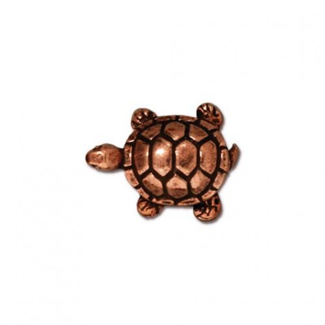 15mm TierraCast Turtle Beads - Antique Copper Plated - Pack of 2 15mm TierraCast Turtle Beads - Antique Copper Plated - Pack of 2