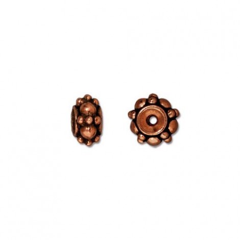 7mm TierraCast Turkish Spacer Beads - Antique Copper  - Pack of 4