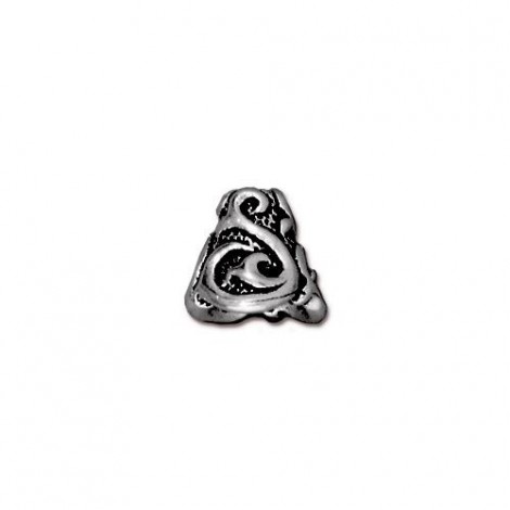 8mm TierraCast Lily Cone - Antique Silver