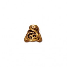 8mm TierraCast Lily Cones - Antique Gold - Pack of 2
