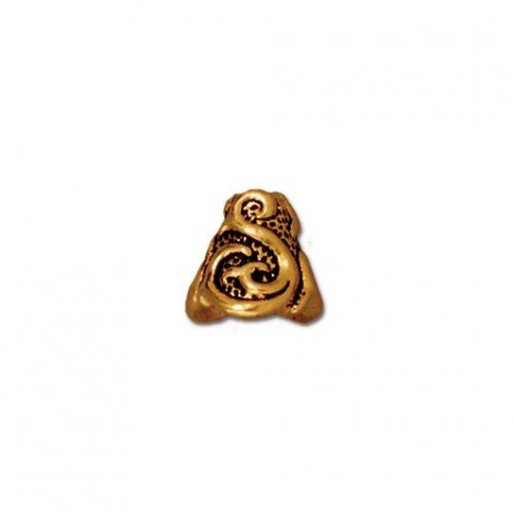 8mm TierraCast Lily Cones - Antique Gold - Pack of 2