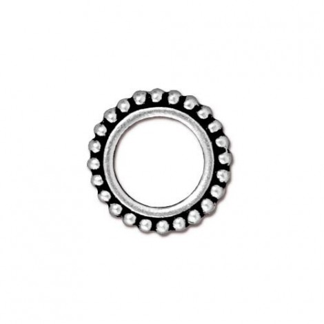 8mm (ID) TierraCast Round Bead Frame - Antique Silver
