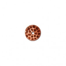 8mm TierraCast Hammertone Beadcaps - Antique Copper - Pack of 2
