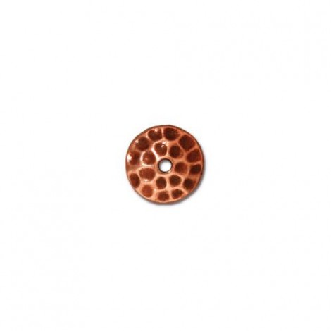 8mm TierraCast Hammertone Beadcaps - Antique Copper Plated 