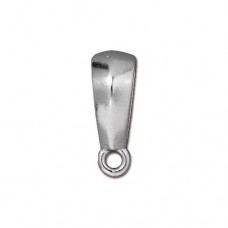 18x10mm (6mmID) TierraCast Classic Bail with Loop - White Bronze Plated (Silver) - Each