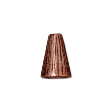 13mm TierraCast Tall Radiant Cones - Antique Copper - Pack of 2