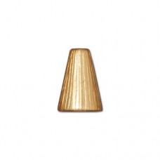 13mm TierraCast Tall Radiant Cones - 22K Gold Plated - Pack of 2