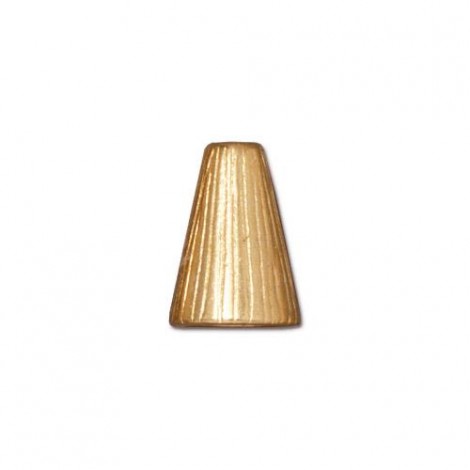 13mm TierraCast Tall Radiant Cone - 22K Gold Plated