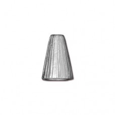 13mm TierraCast Tall Radiant Cone - White Bronze Plated - Pack of 2