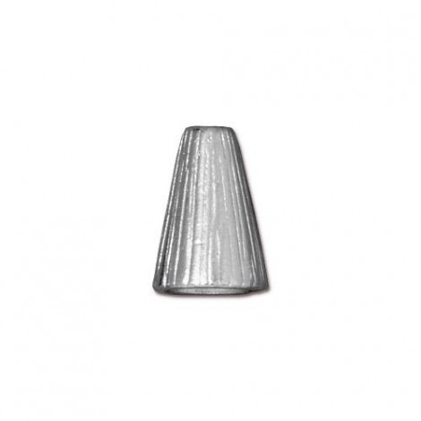 13mm TierraCast Tall Radiant Cone - White Bronze Plated