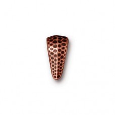 11mm TierraCast Small Hammertone Pinch Bail - Antique Copper - Pack of 2