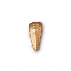 11mm TierraCast Small Hammertone Pinch Bail - Bright 22K Gold Plated - Pack of 2