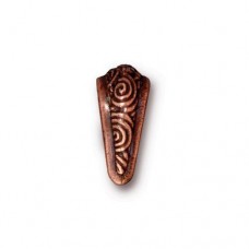14.5mm TierraCast Spiral Pinch Bail - Antique Copper - Each