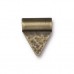 12x10mm TierraCast Baule Bead, Hammered Flag - Brass Oxide