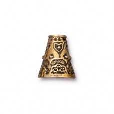 13mm TierraCast Flowering Cone - Antique Gold - Each