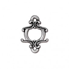 12.75mm TierraCast Keepsake Tiny Clasp Set - Antique Silver - Per Set