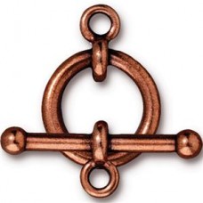 18mm TierraCast Anna Toggle Clasps - Antique Copper Plated - Each