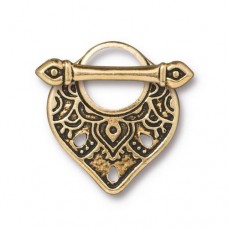 22mm TierraCast Temple Toggle Clasp Set - Antique Gold - Each