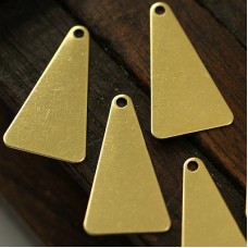 20x11mm 20ga Raw Brass Triangle Blank Drops - Pack of 8