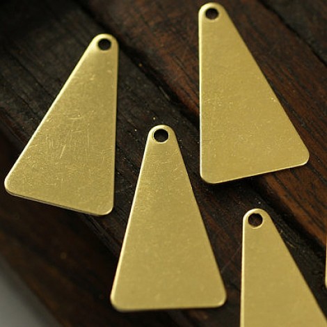 20x11mm 20ga Raw Brass Triangle Blank Drops