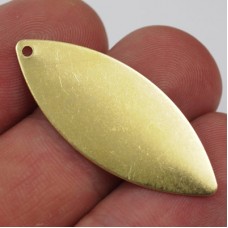 35x14mm 24ga Round Blank Raw Brass Marquise Blank Drop - Pack of 4